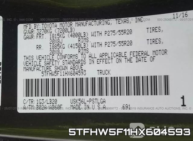 5TFHW5F11HX604593 фото 9
