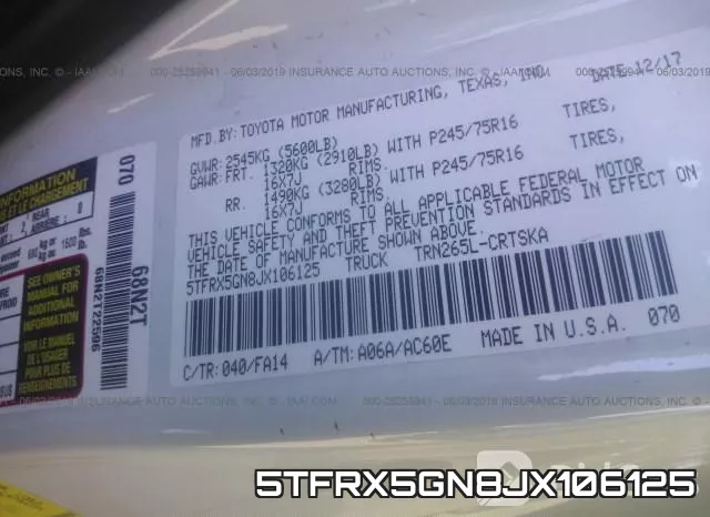 5TFRX5GN8JX106125 фото 9