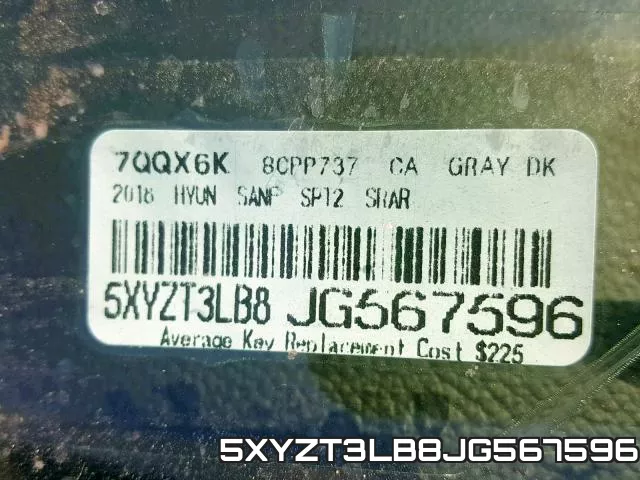 5XYZT3LB8JG567596 фото 2