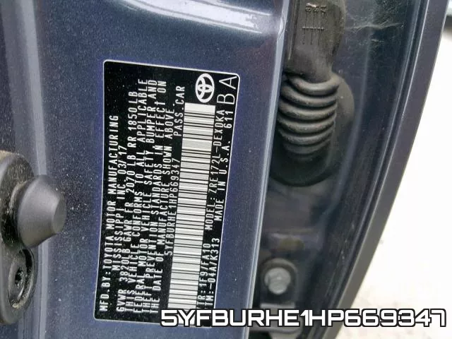 5YFBURHE1HP669347 фото 2
