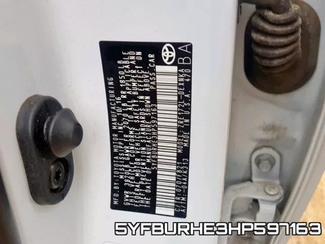 5YFBURHE3HP597163 фото 2