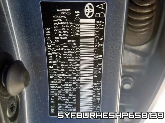 5YFBURHE5HP658139 фото 2