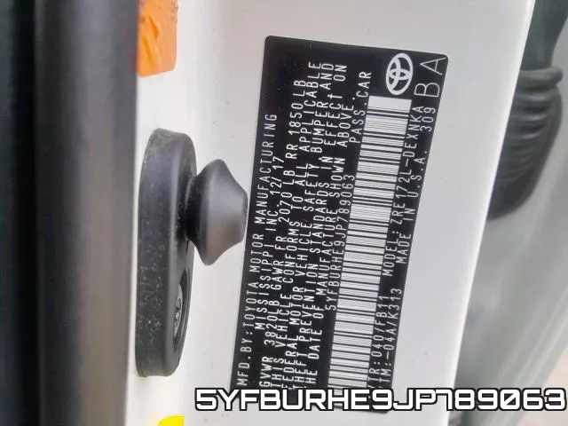 5YFBURHE9JP789063 фото 2
