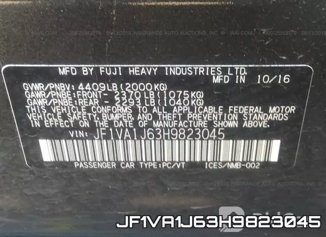 JF1VA1J63H9823045 фото 10
