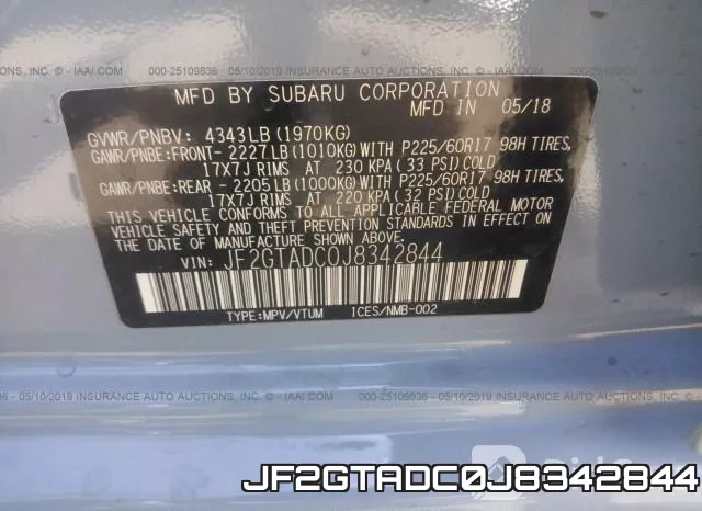 JF2GTADC0J8342844 фото 10