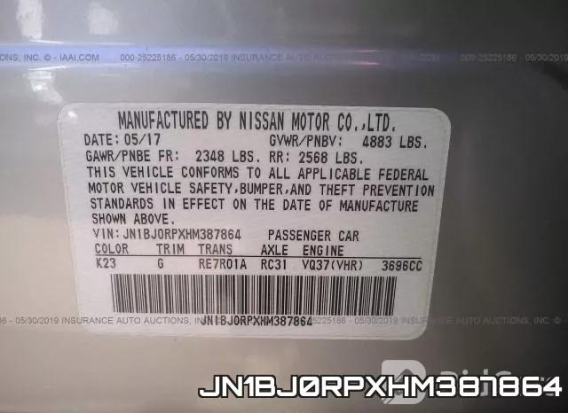 JN1BJ0RPXHM387864 фото 10