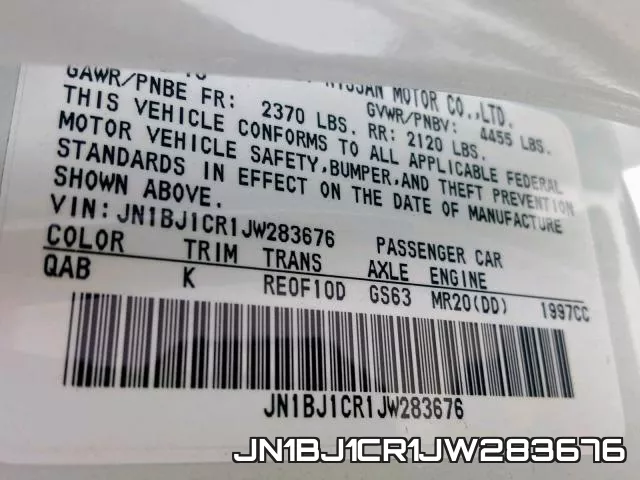 JN1BJ1CR1JW283676 фото 2
