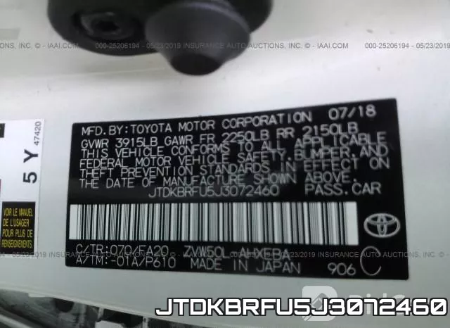 JTDKBRFU5J3072460 фото 10