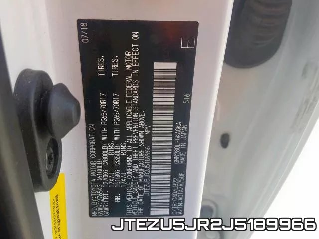 JTEZU5JR2J5189966 фото 2