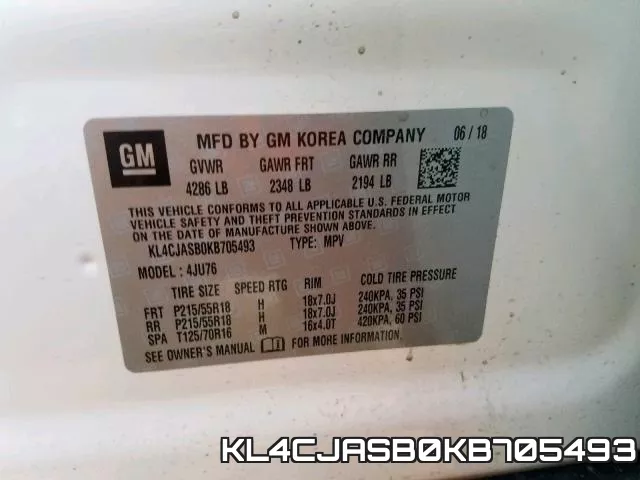 KL4CJASB0KB705493 фото 2