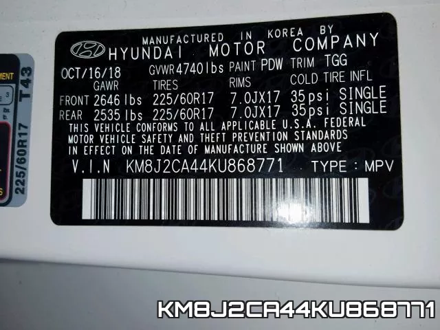 KM8J2CA44KU868771 фото 2