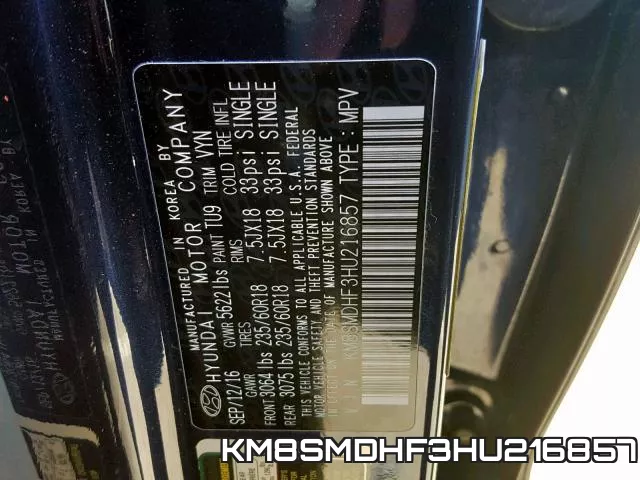 KM8SMDHF3HU216857 фото 2