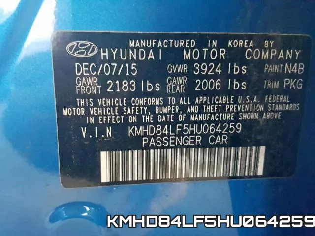 KMHD84LF5HU064259 фото 2