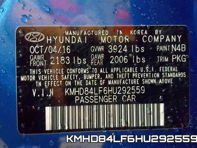 KMHD84LF6HU292559 фото 2
