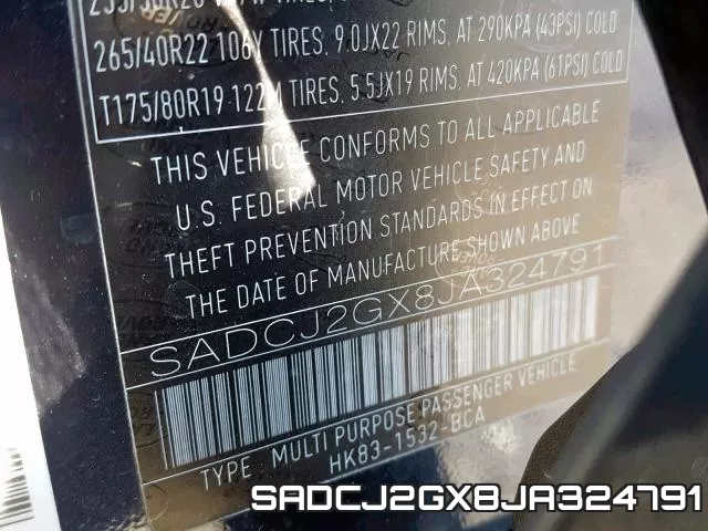 SADCJ2GX8JA324791 фото 2