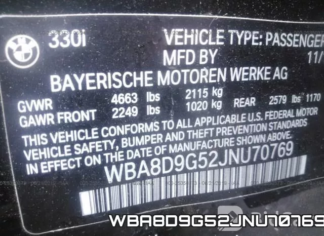WBA8D9G52JNU70769 фото 10