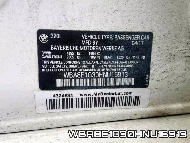 WBA8E1G30HNU16913 фото 2