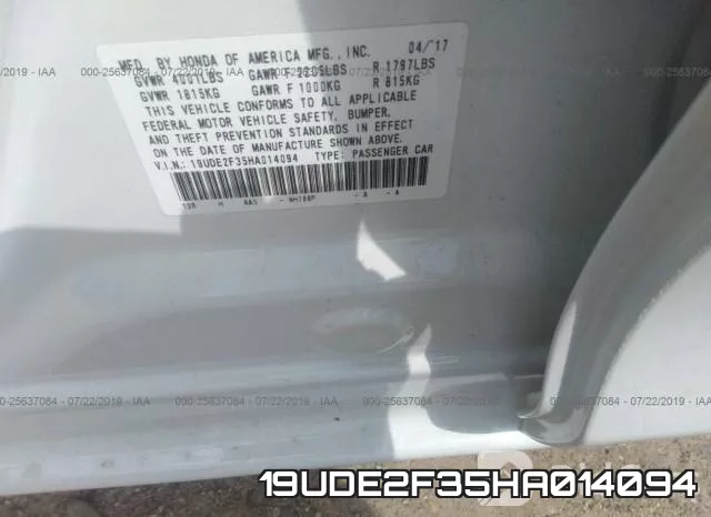 19UDE2F35HA014094 фото 10