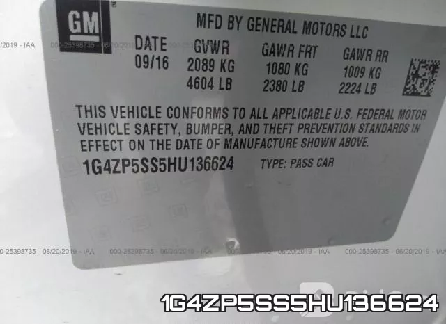 1G4ZP5SS5HU136624 фото 10