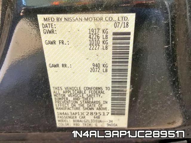 1N4AL3AP1JC289517 фото 2
