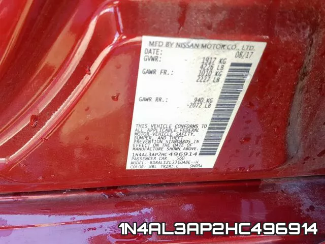 1N4AL3AP2HC496914 фото 2