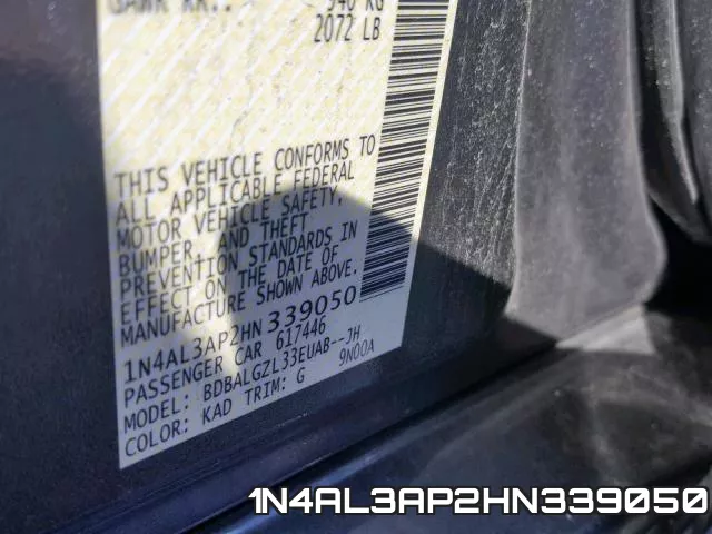 1N4AL3AP2HN339050 фото 2
