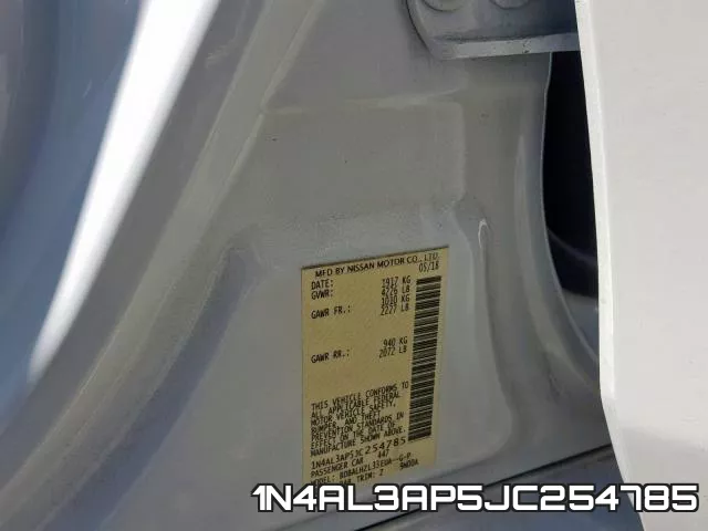 1N4AL3AP5JC254785 фото 2