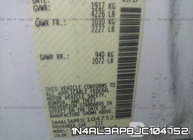 1N4AL3AP8JC104752 фото 9