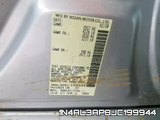 1N4AL3AP8JC199944 фото 2