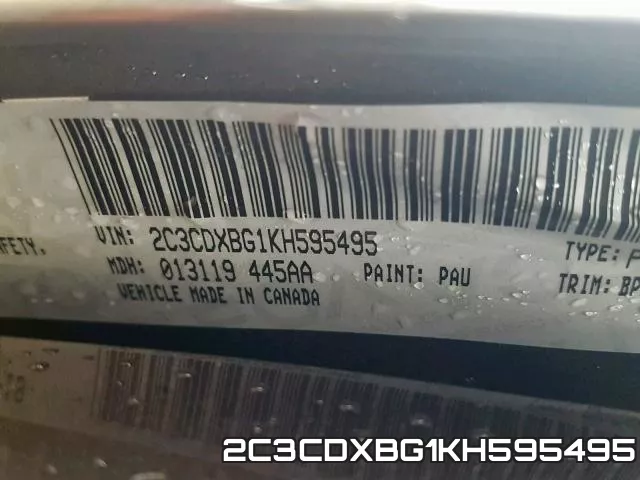 2C3CDXBG1KH595495 фото 2