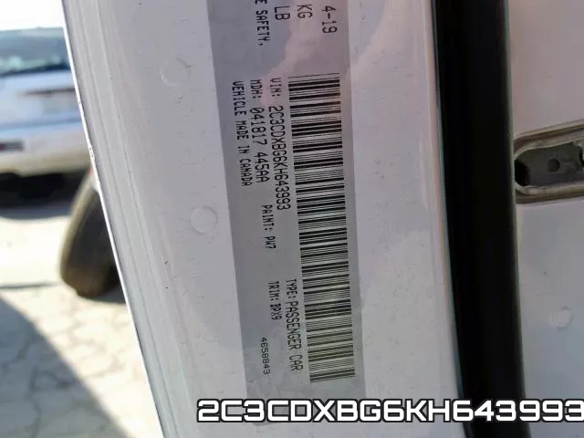 2C3CDXBG6KH643993 фото 2