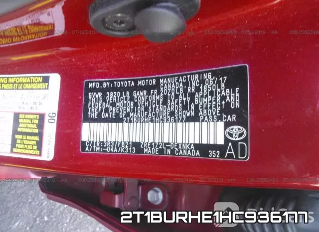2T1BURHE1HC936177 фото 10