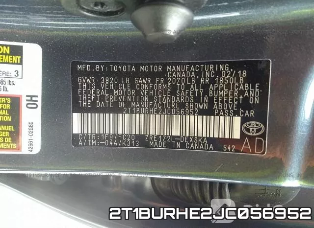 2T1BURHE2JC056952 фото 10
