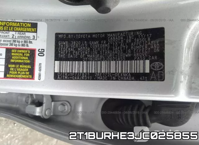 2T1BURHE3JC025855 фото 10