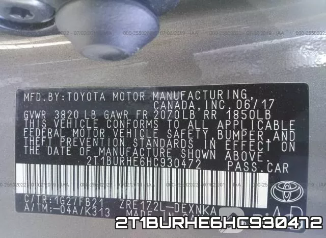 2T1BURHE6HC930472 фото 10