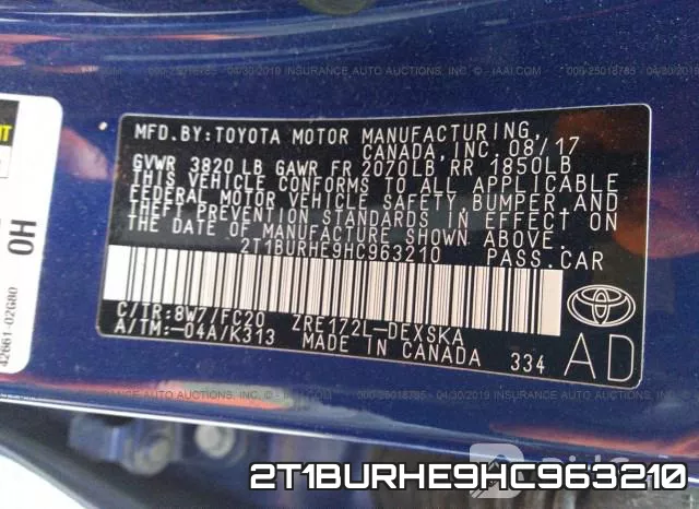 2T1BURHE9HC963210 фото 10