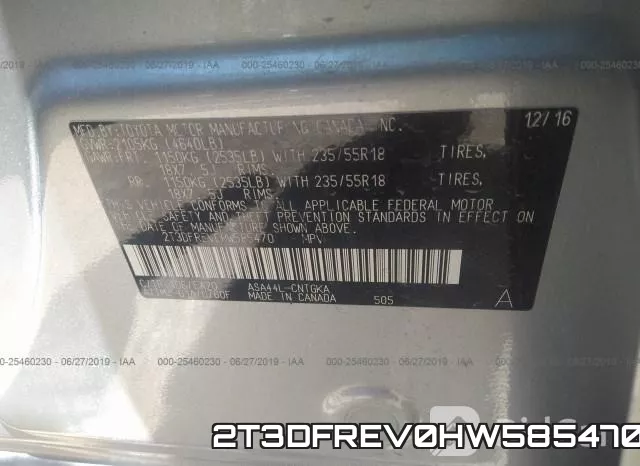 2T3DFREV0HW585470 фото 10