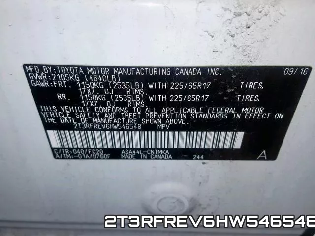 2T3RFREV6HW546548 фото 2