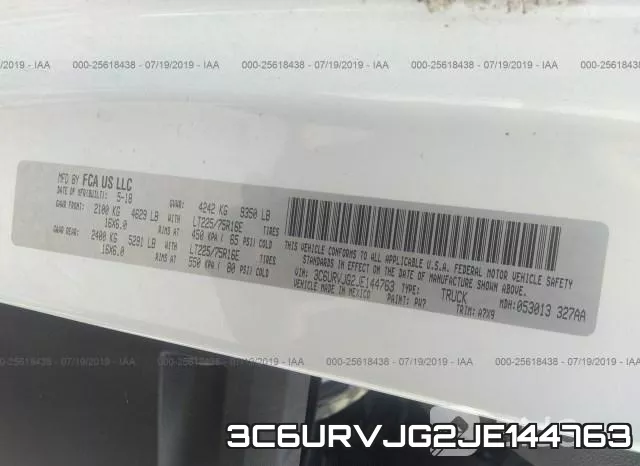 3C6URVJG2JE144763 фото 10