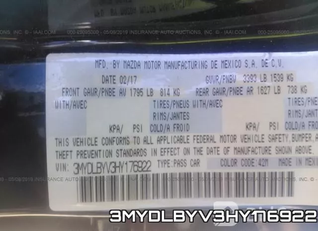 3MYDLBYV3HY176922 фото 10