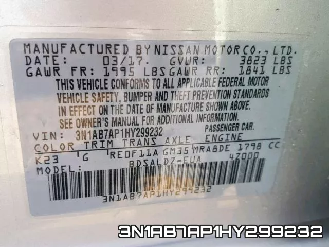 3N1AB7AP1HY299232 фото 2
