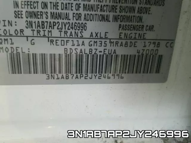 3N1AB7AP2JY246996 фото 2