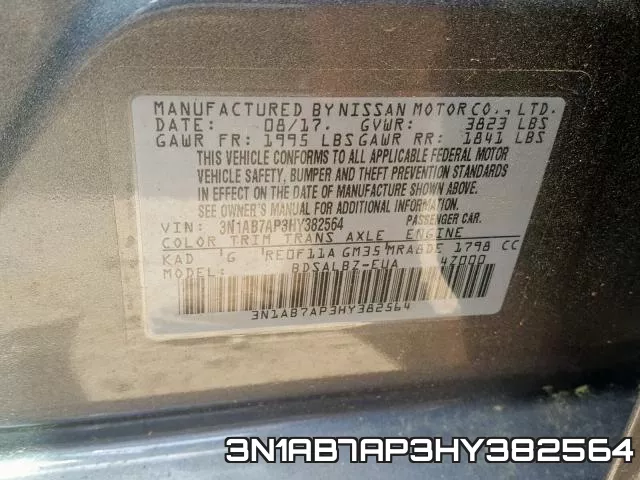 3N1AB7AP3HY382564 фото 2