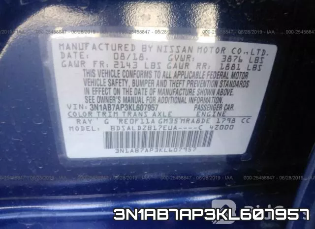 3N1AB7AP3KL607957 фото 10