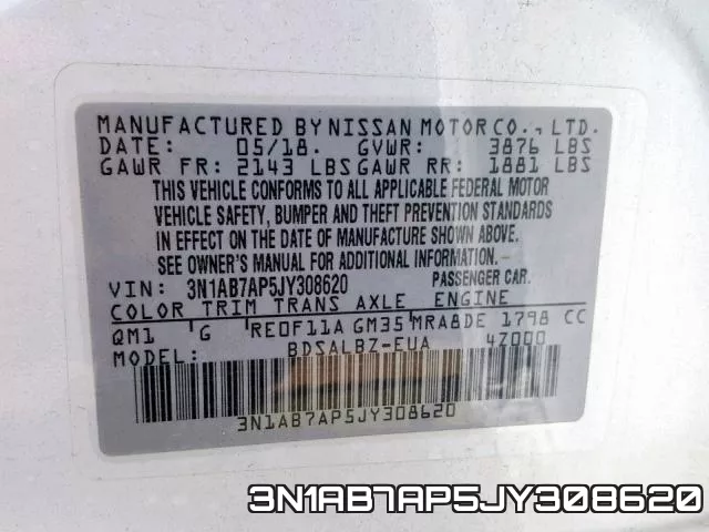 3N1AB7AP5JY308620 фото 2