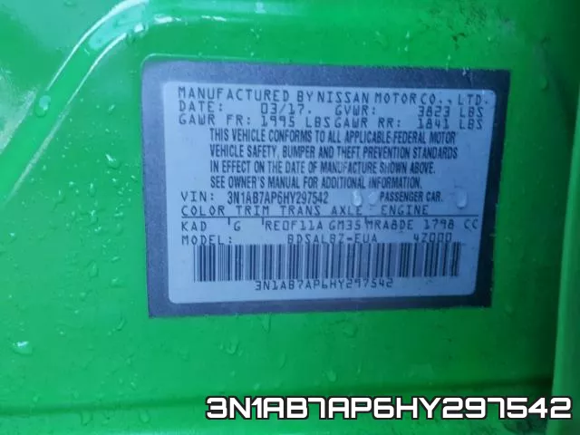 3N1AB7AP6HY297542 фото 2