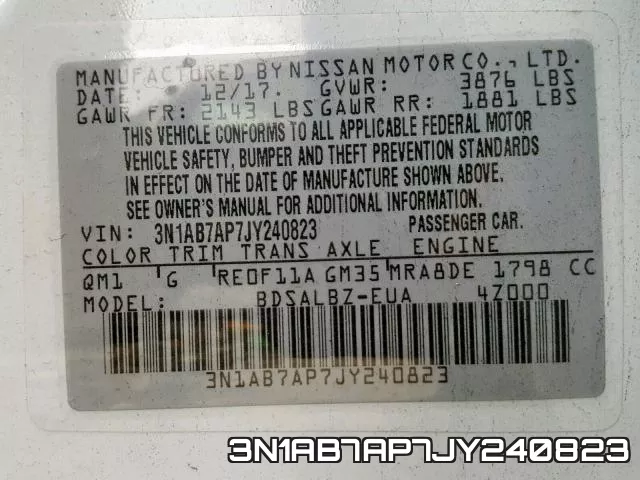 3N1AB7AP7JY240823 фото 2
