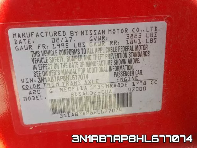 3N1AB7AP8HL677074 фото 2