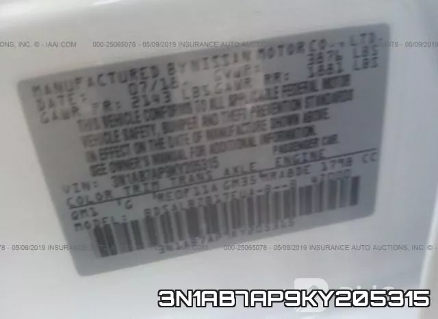 3N1AB7AP9KY205315 фото 10