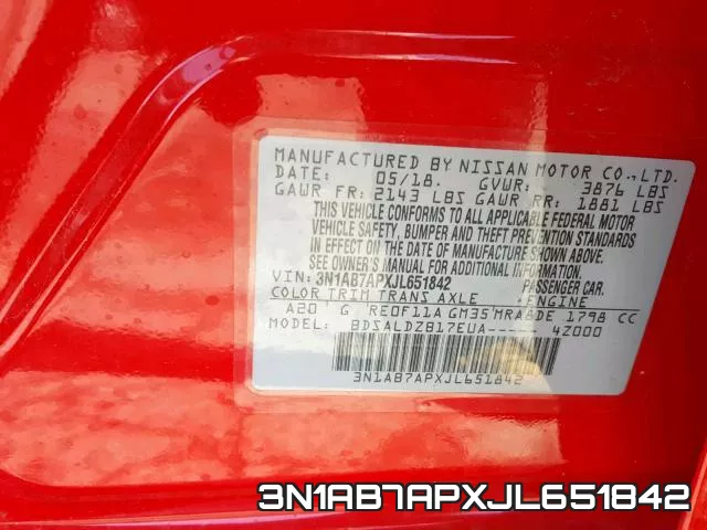 3N1AB7APXJL651842 фото 2